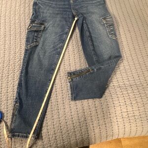 American Eagle Dark Blue High-Rise cargo Jegging xshort